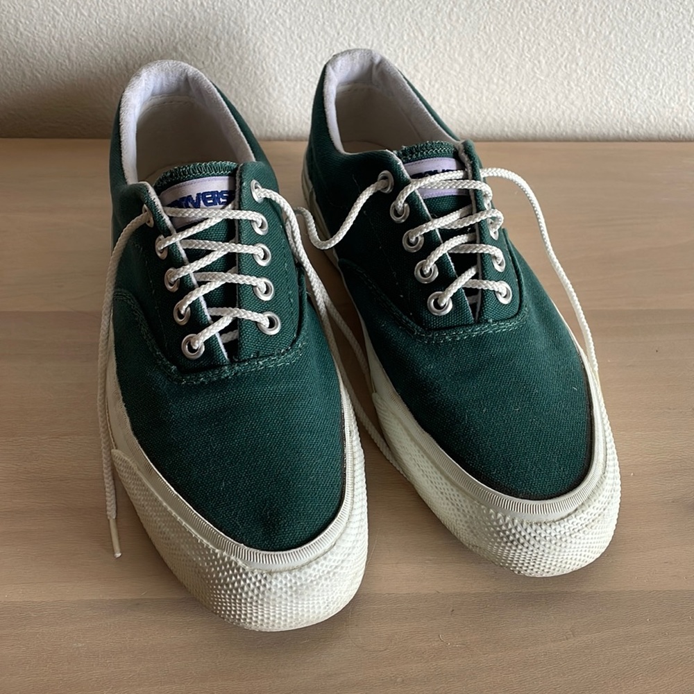 Vintage Converse Green Canvas Skid Grip Shoes